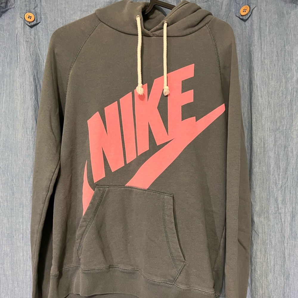 Nike Gray & Pink Hoodie